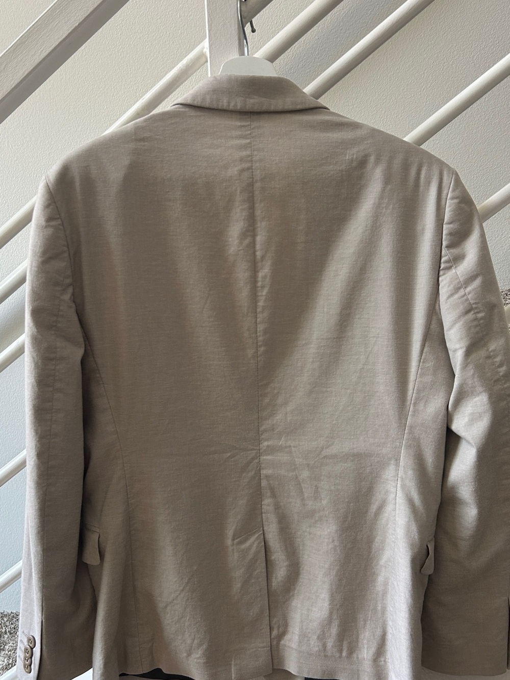 Express Men’s Beige Slim Fit Cotton Linen Lyocell Blazer 36S - Picture 8 of 16